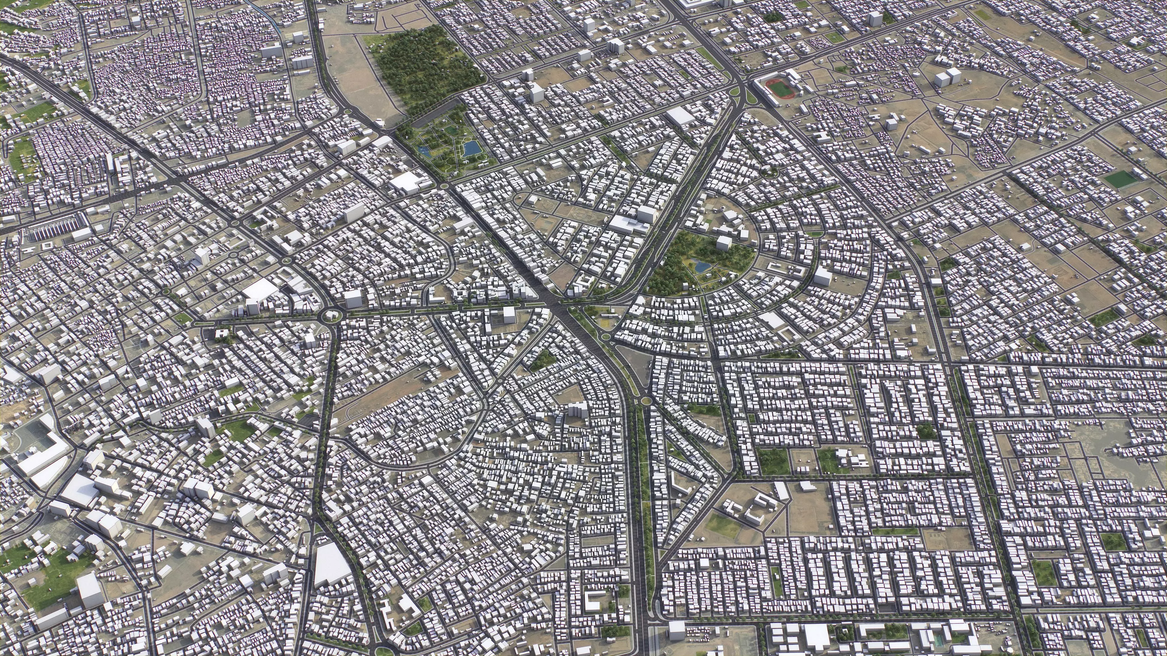 Karbala - 3D City Model Low-poly 3D model_3