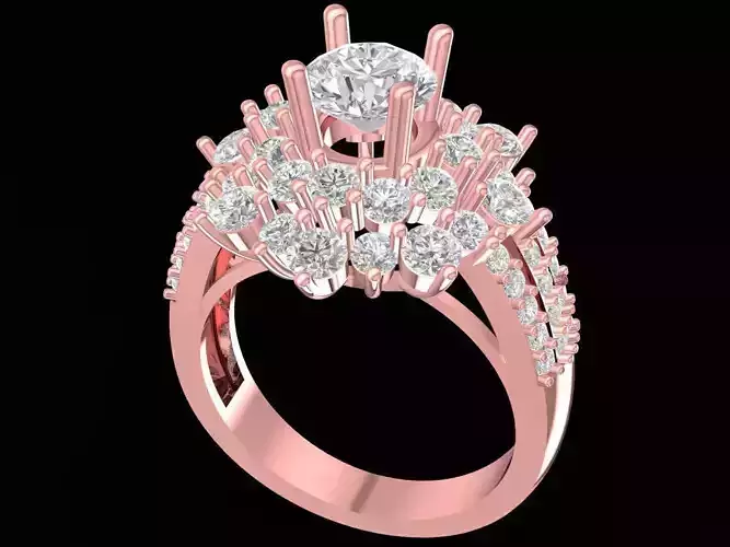 round diamond ladies ring 2622