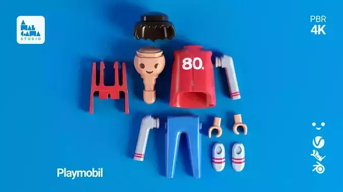 Playmobil Toy Figure 3D model