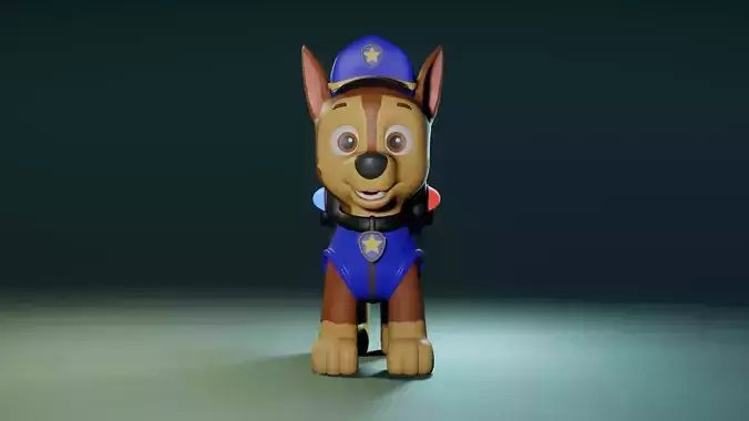 Chase paw patrol for minecraft 3D model