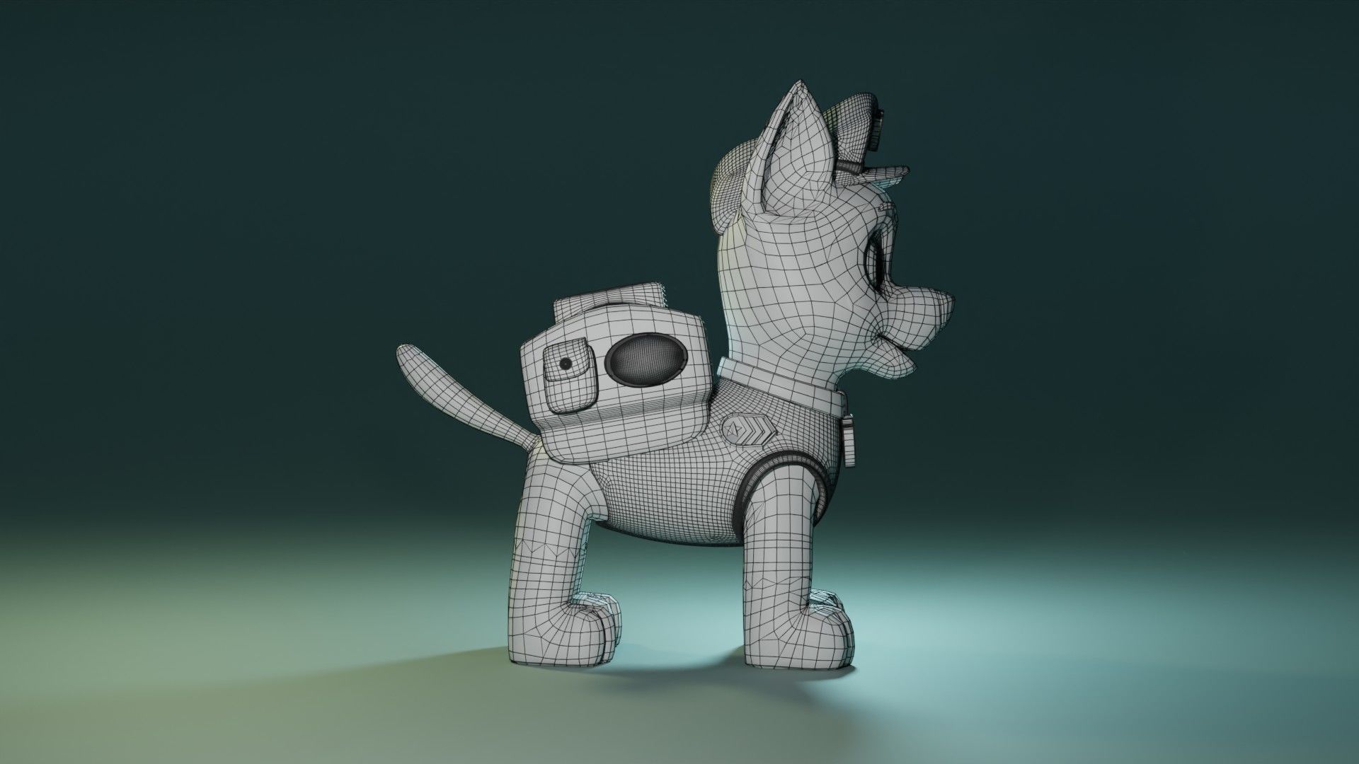 Chase paw patrol for minecraft 3D model_5