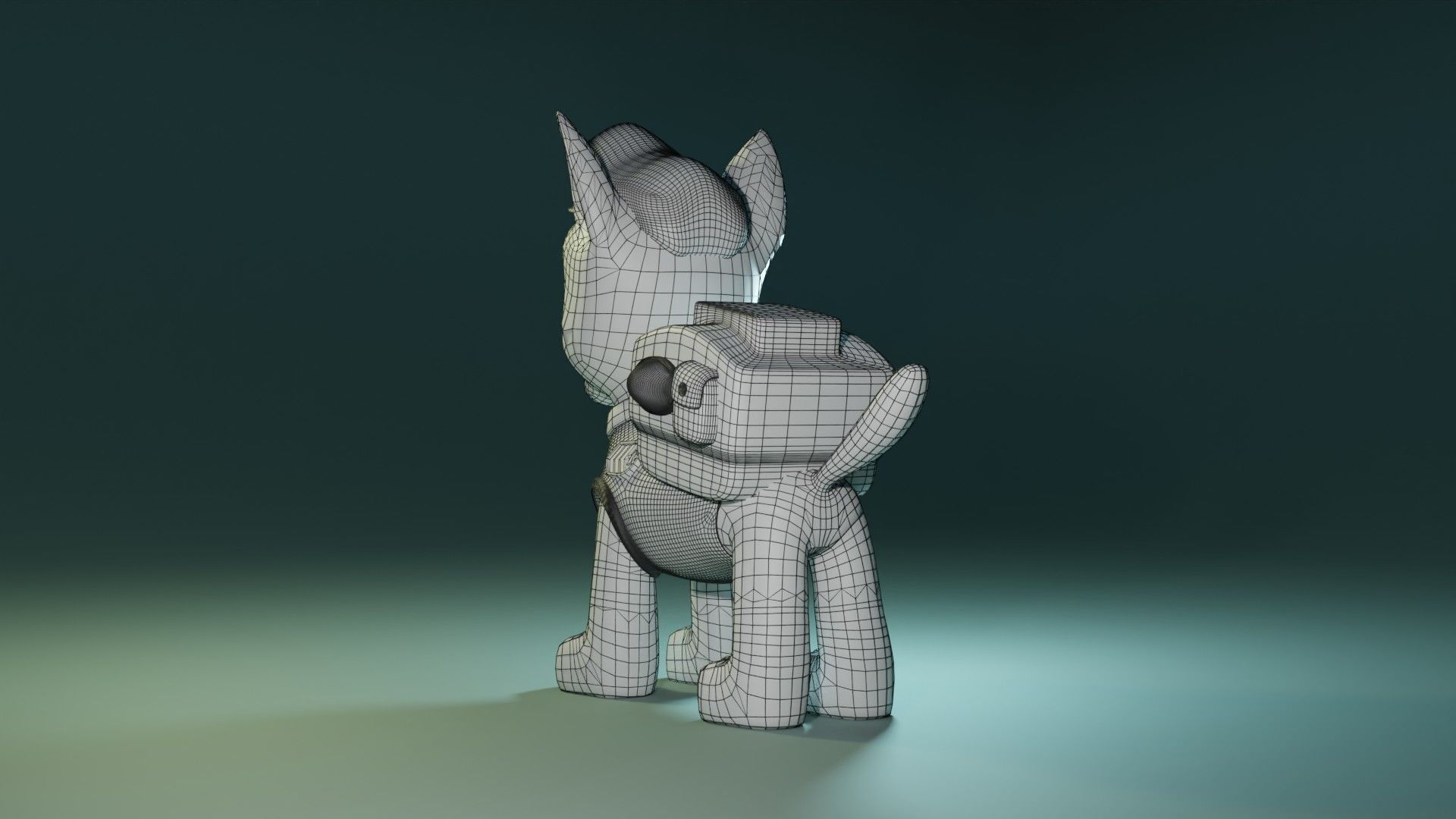 Chase paw patrol for minecraft 3D model_6