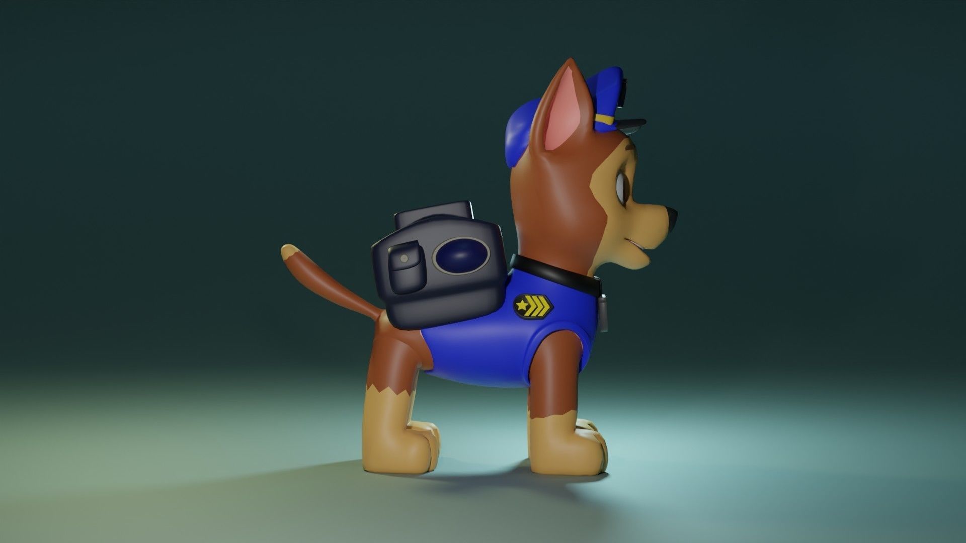 Chase paw patrol for minecraft 3D model_2
