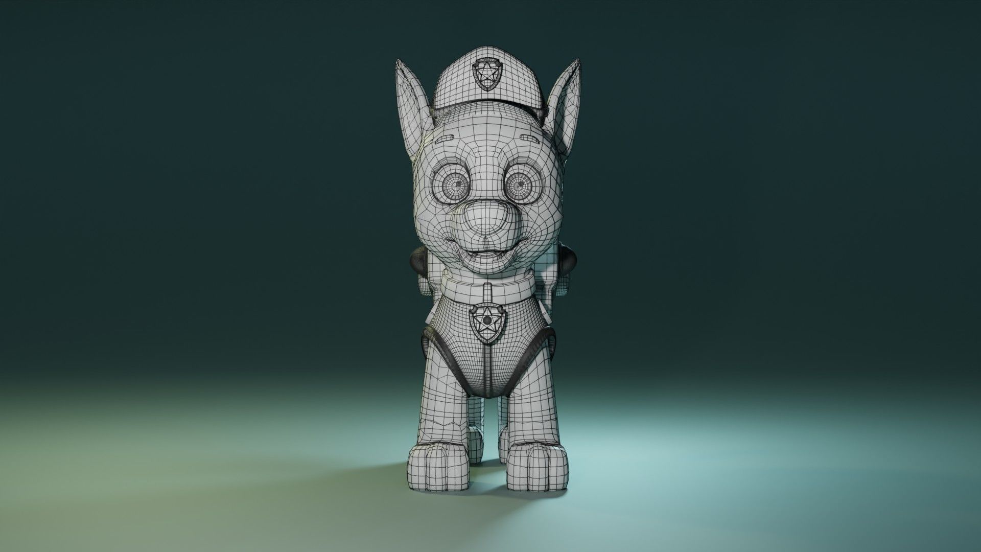 Chase paw patrol for minecraft 3D model_4