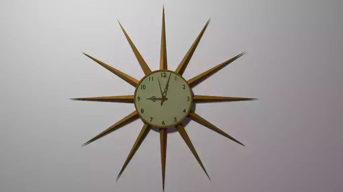 80s Retro Sun Wall Clock