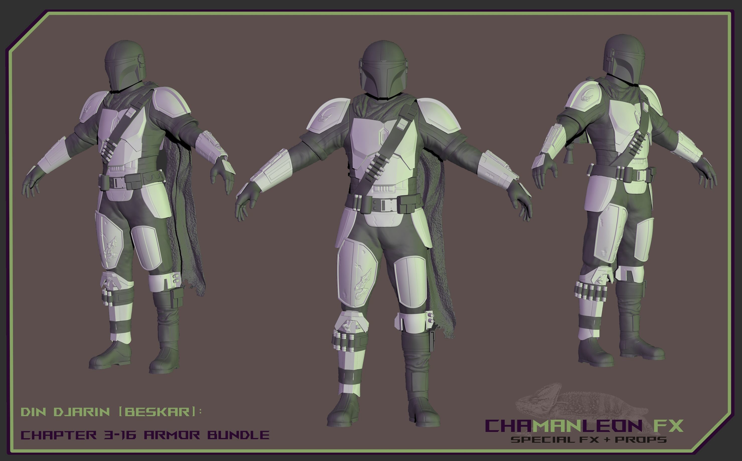 Din Djarin Mandalorian Beskar Armor Bundle Cosplay 3D print model_2