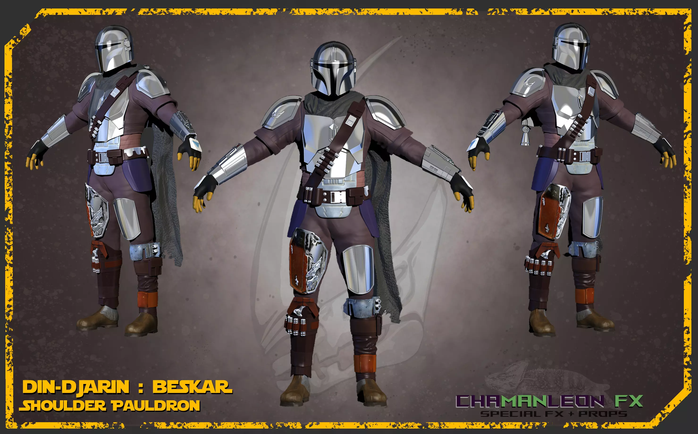 Din Djarin Mandalorian Beskar Armor Bundle Cosplay 3D print model_0
