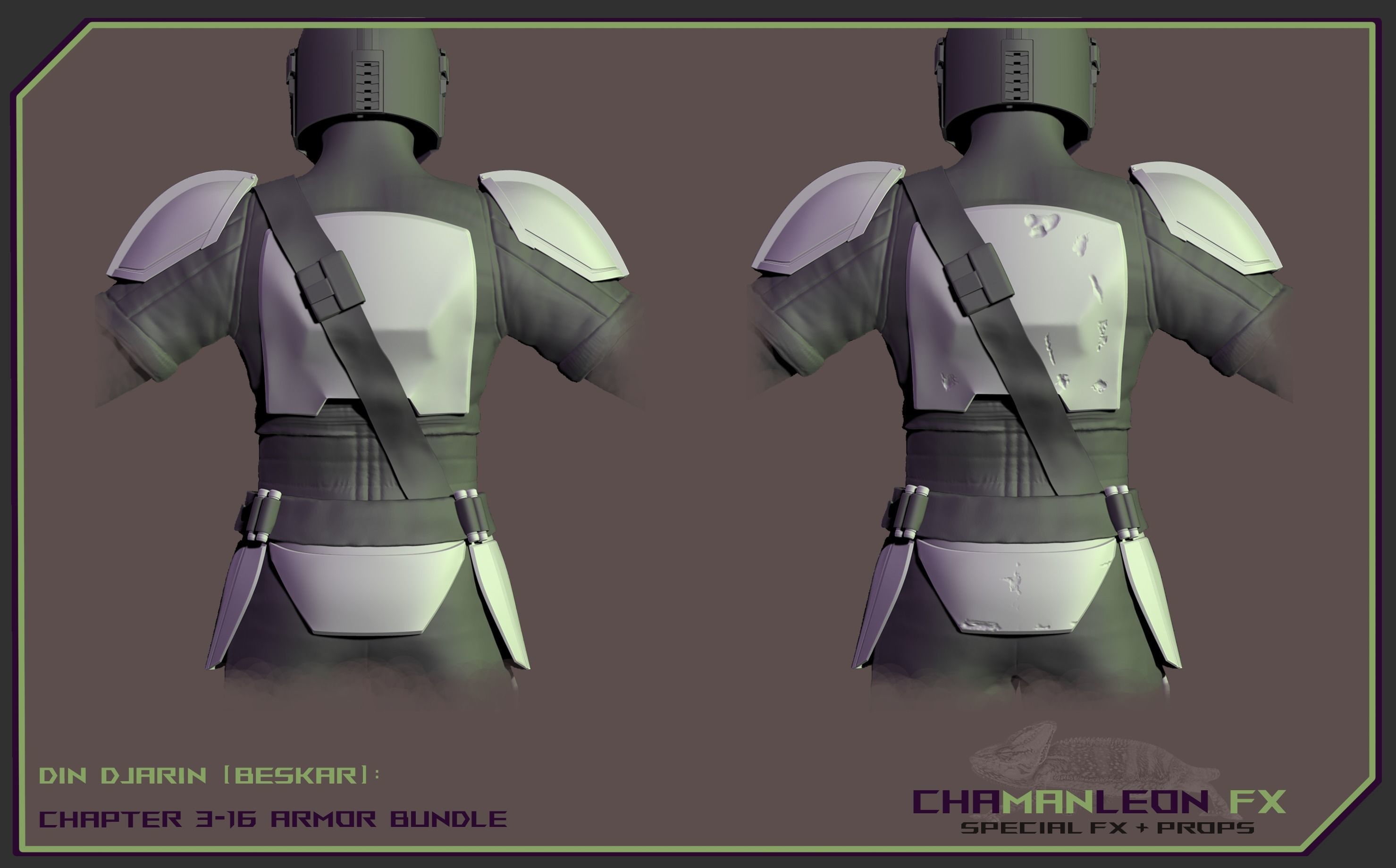 Din Djarin Mandalorian Beskar Armor Bundle Cosplay 3D print model_6