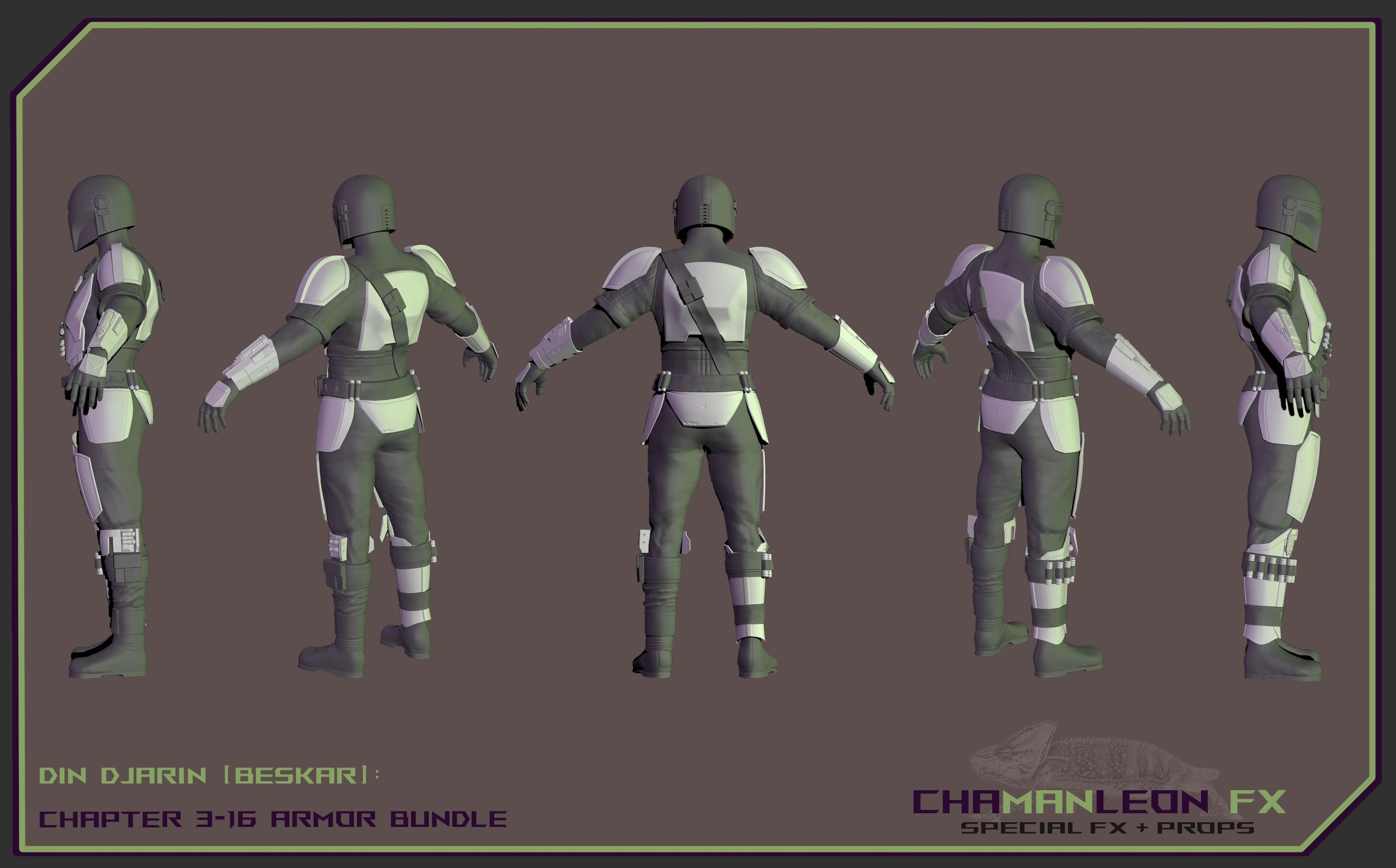 Din Djarin Mandalorian Beskar Armor Bundle Cosplay 3D print model_5