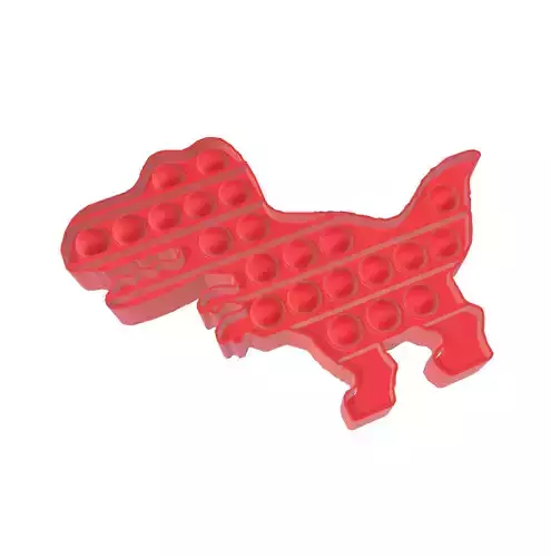 Dinosaur Shaped Pop-It Fidget Toy 3D print model