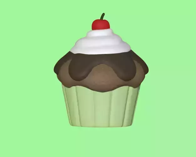 Chocolate Cupcake 3D print model