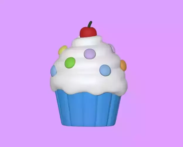 Vanilla Cupcake 3D print model