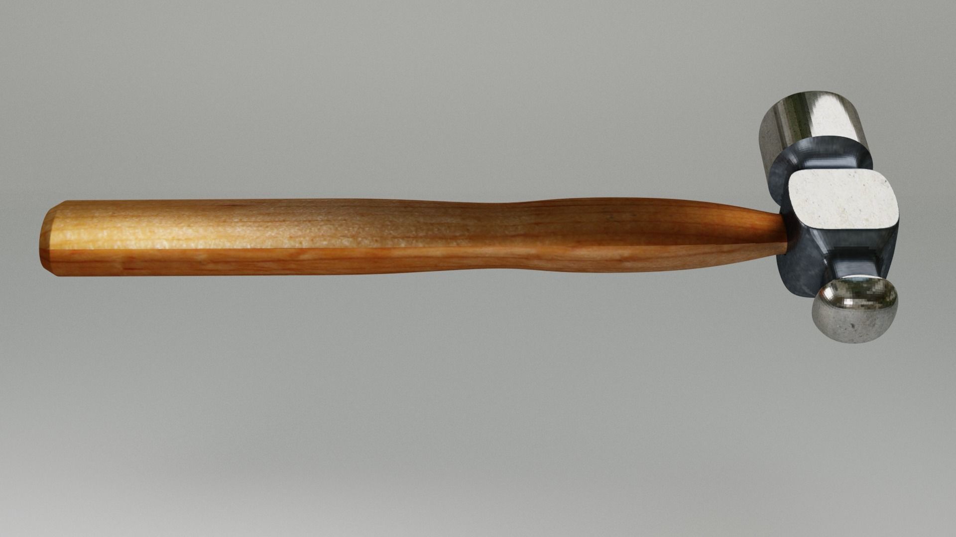 Hammer 3D Model with wooden handle 3D model_1