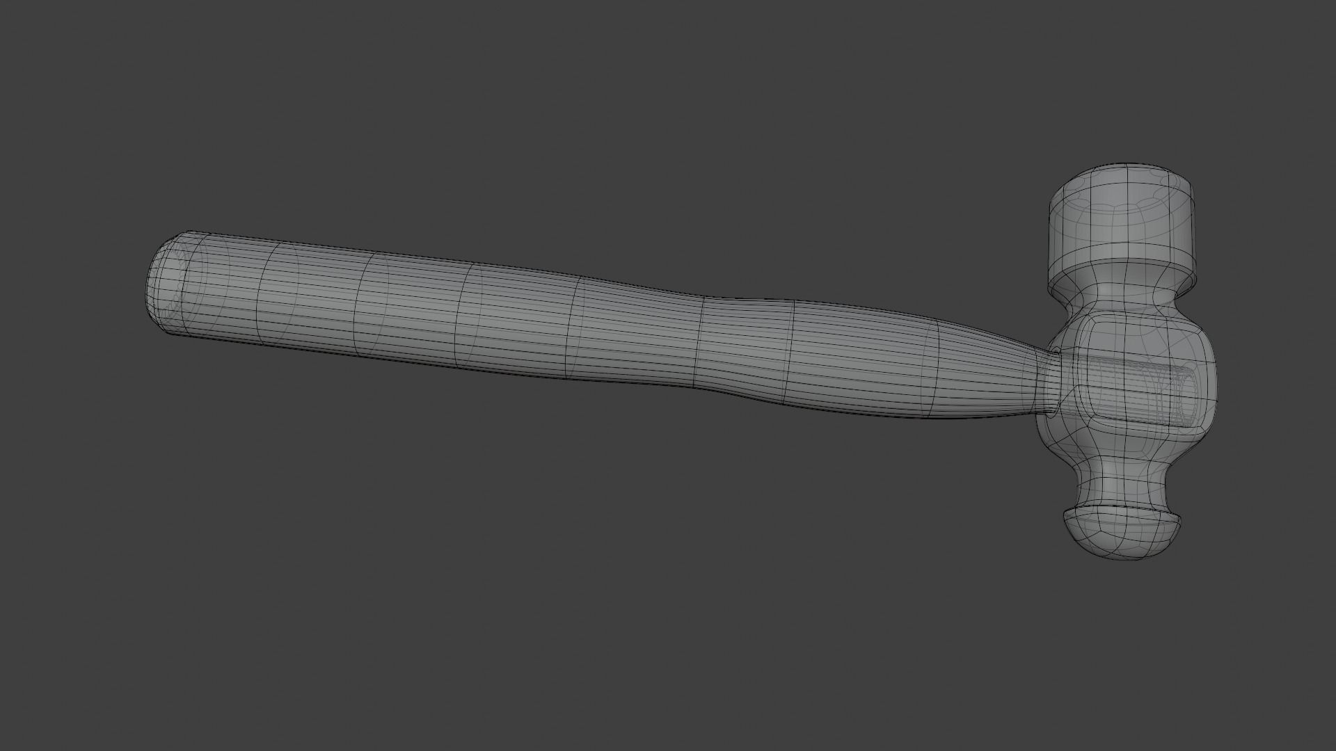 Hammer 3D Model with wooden handle 3D model_4