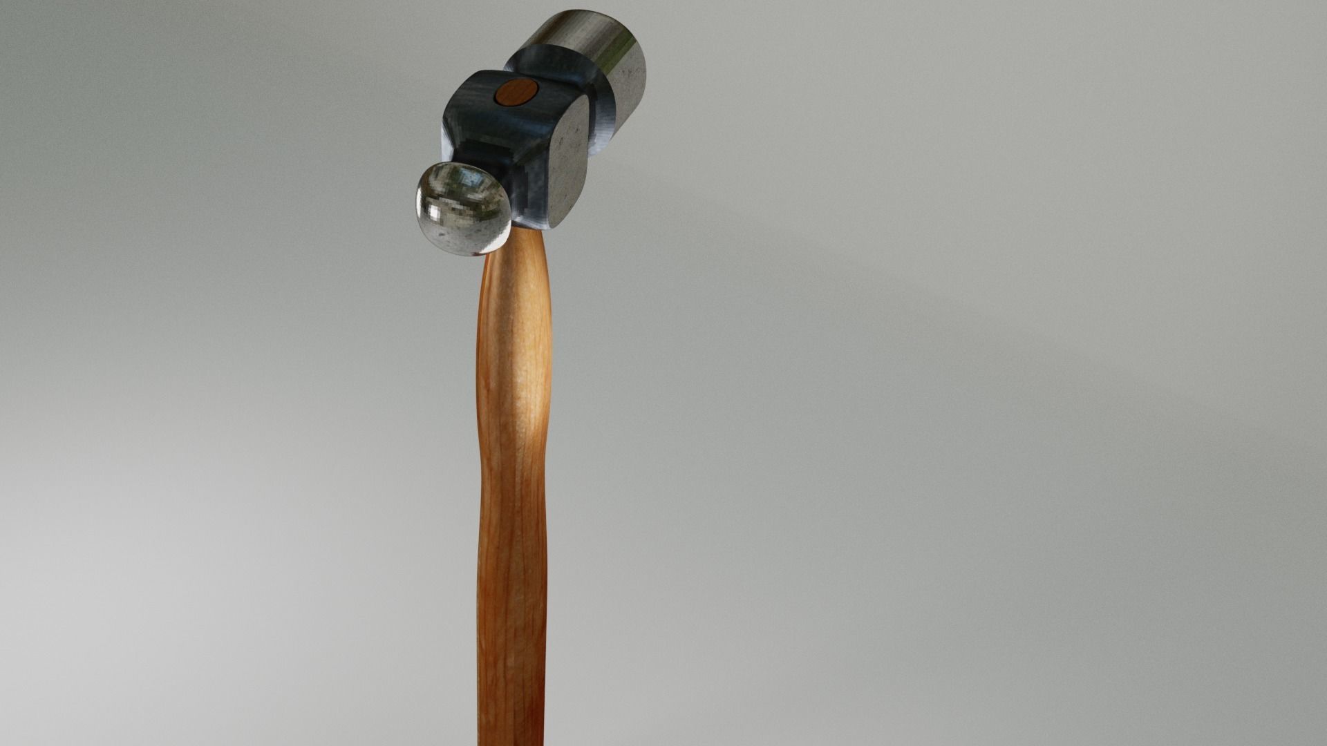 Hammer 3D Model with wooden handle 3D model_3