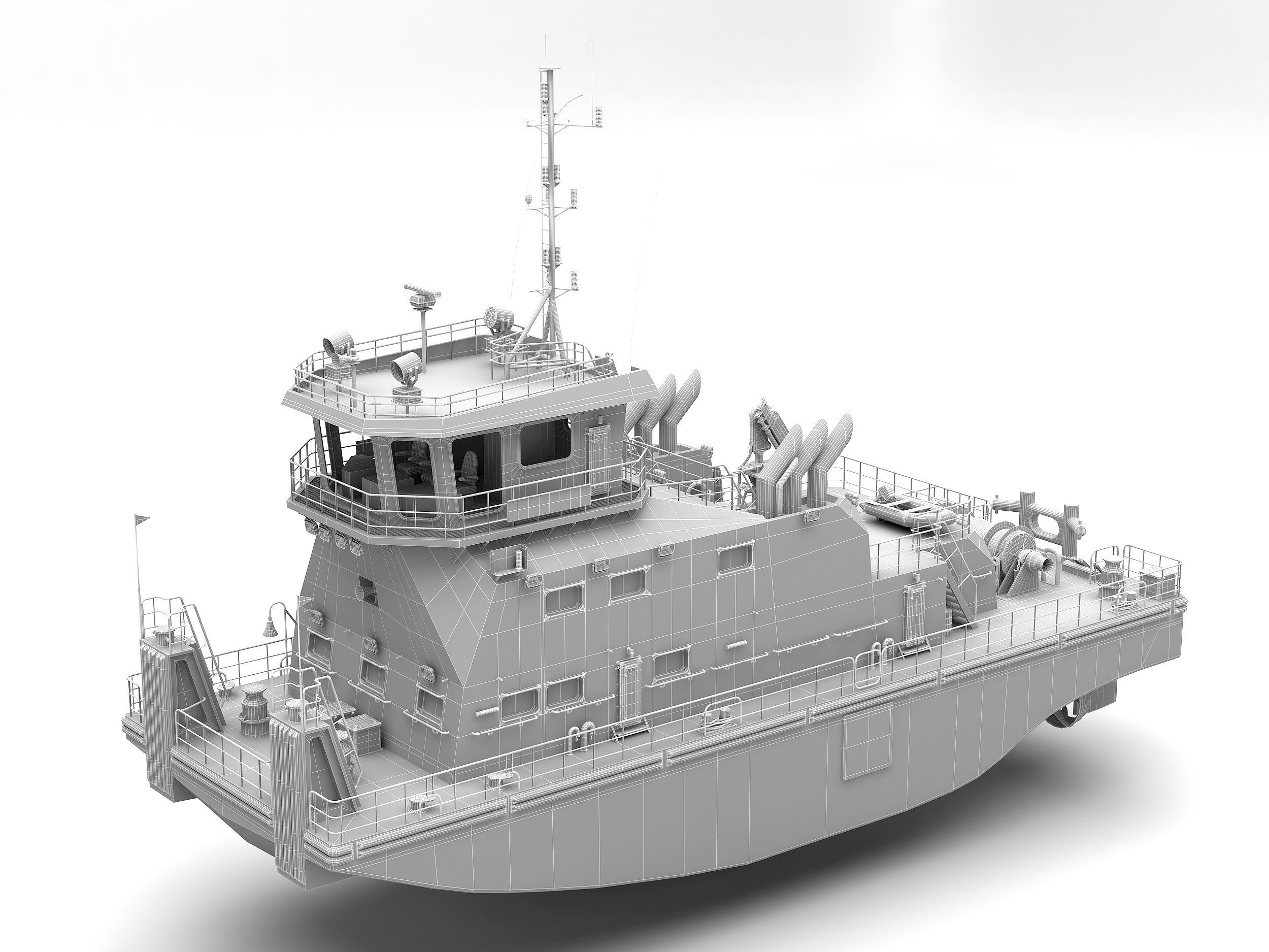 Push Boat 28m 3D model_15