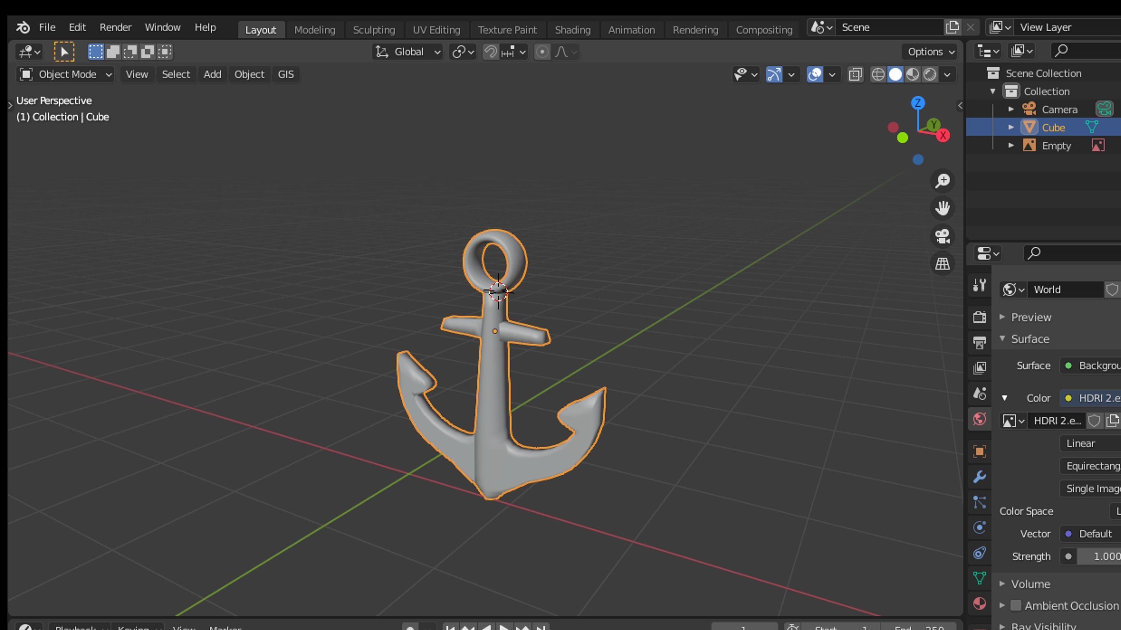 Anchor realistic 3d model Low-poly 3D model_2