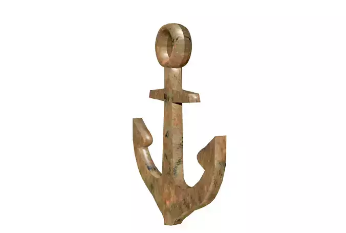 Anchor realistic 3d model Low-poly 3D model