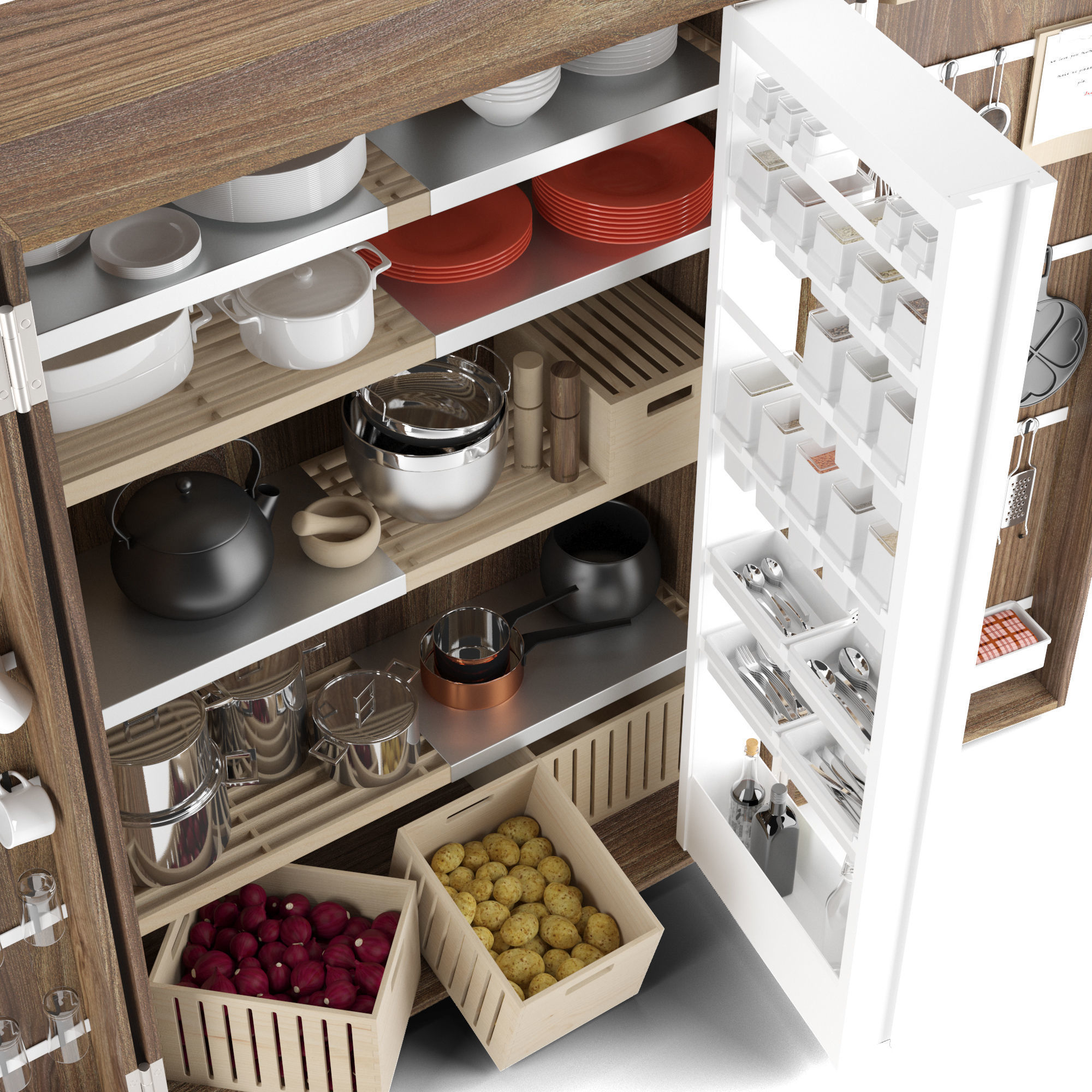 Bulthaup B2 - Kitchen Tools Cabinet 3D model_3