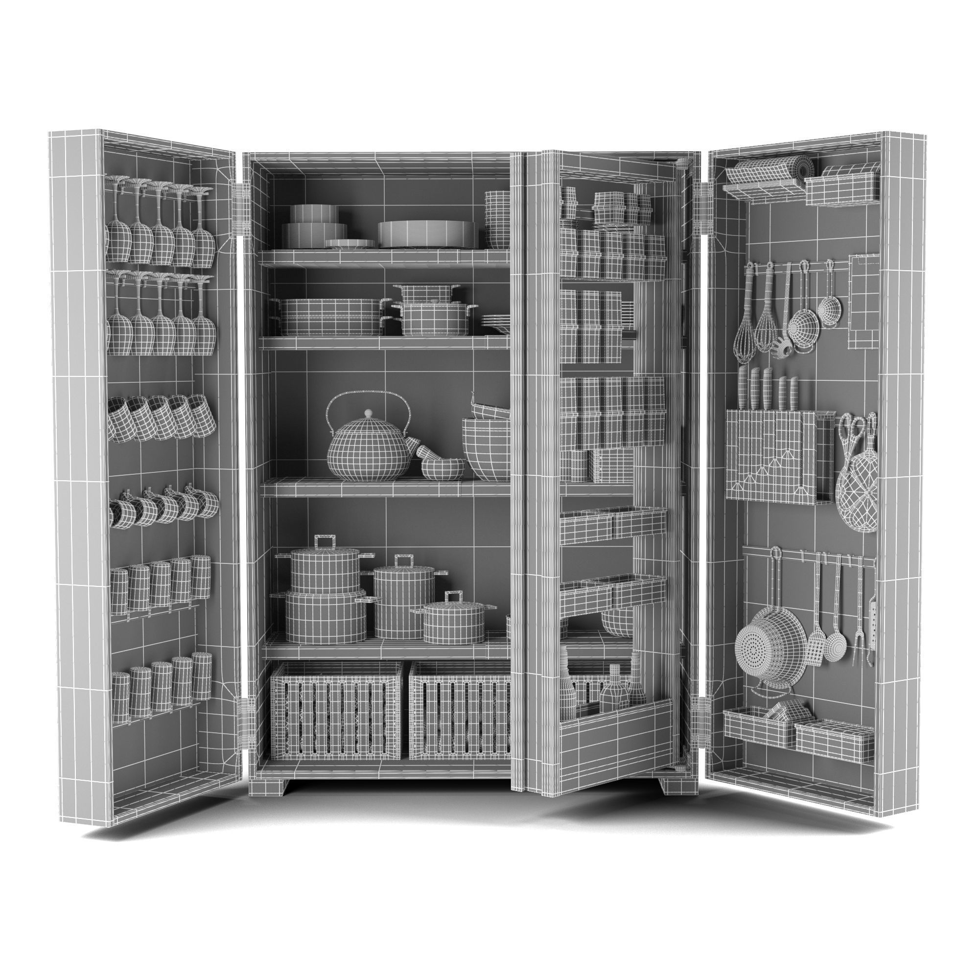 Bulthaup B2 - Kitchen Tools Cabinet 3D model_6