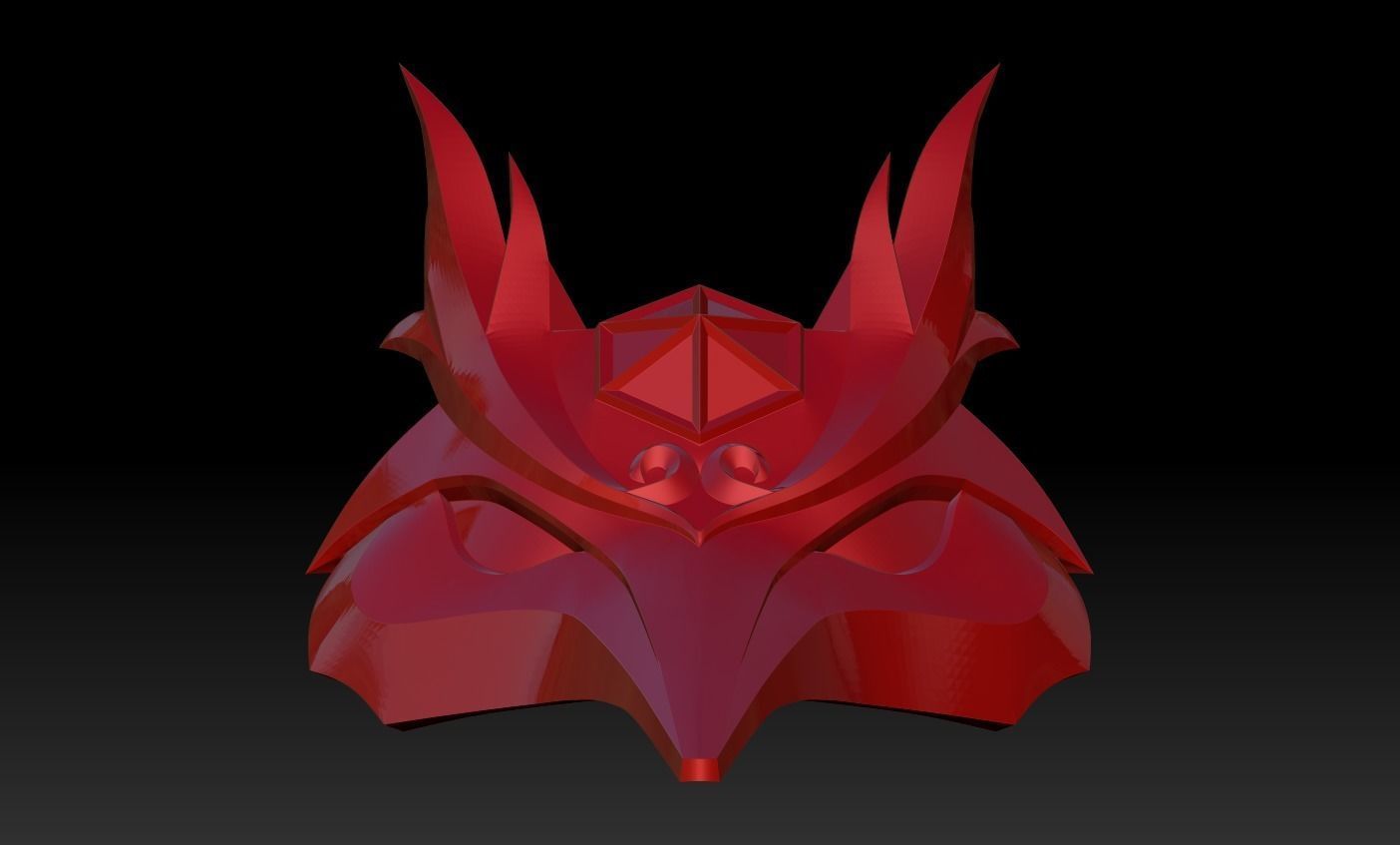 Sara Kujou bird-face tengu mask  3D print model_1