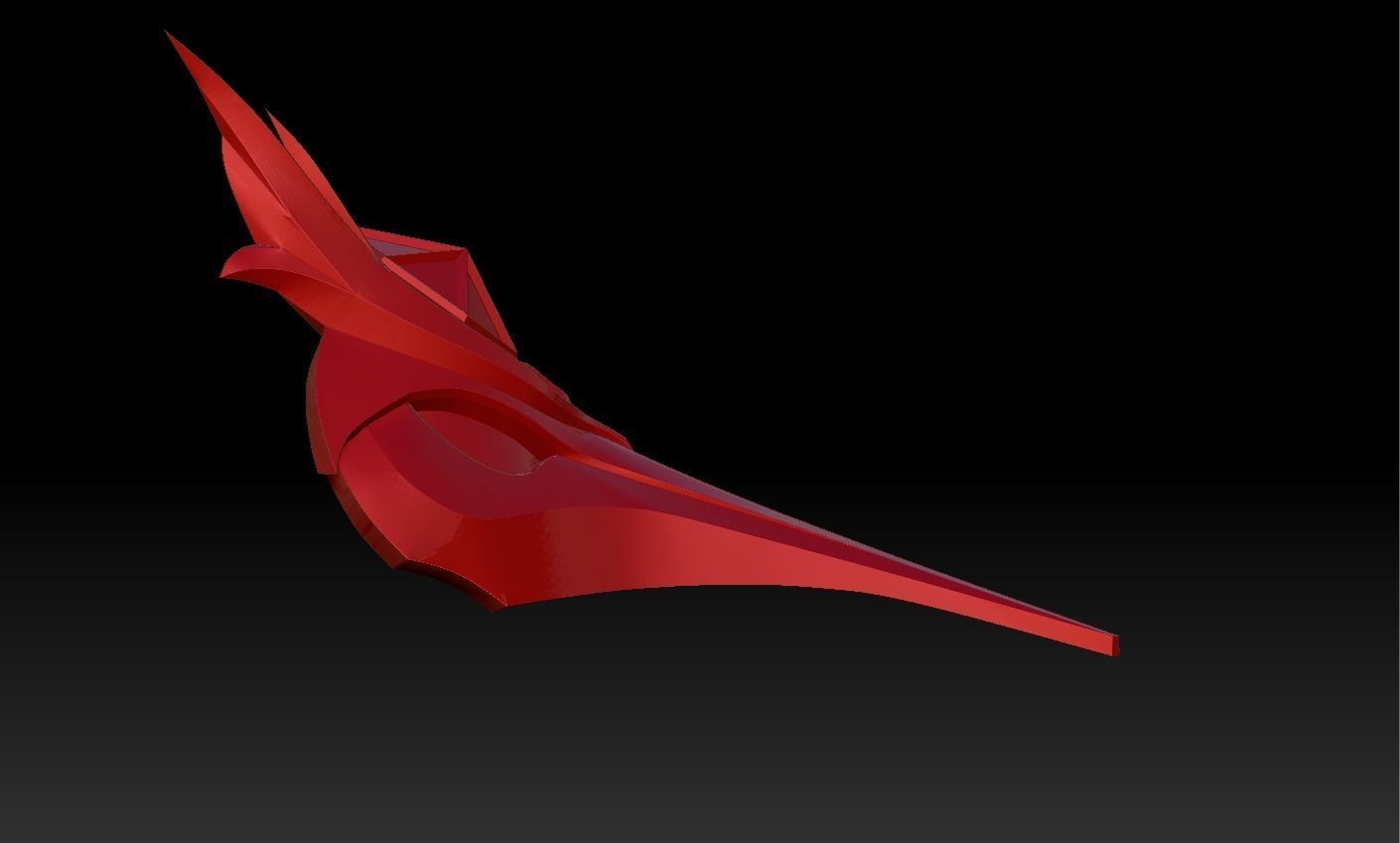 Sara Kujou bird-face tengu mask  3D print model_2