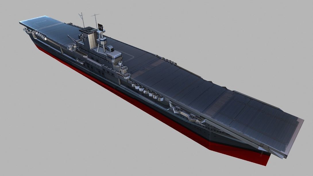 USS Wasp Aircraft Carrier Low-poly 3D model_8