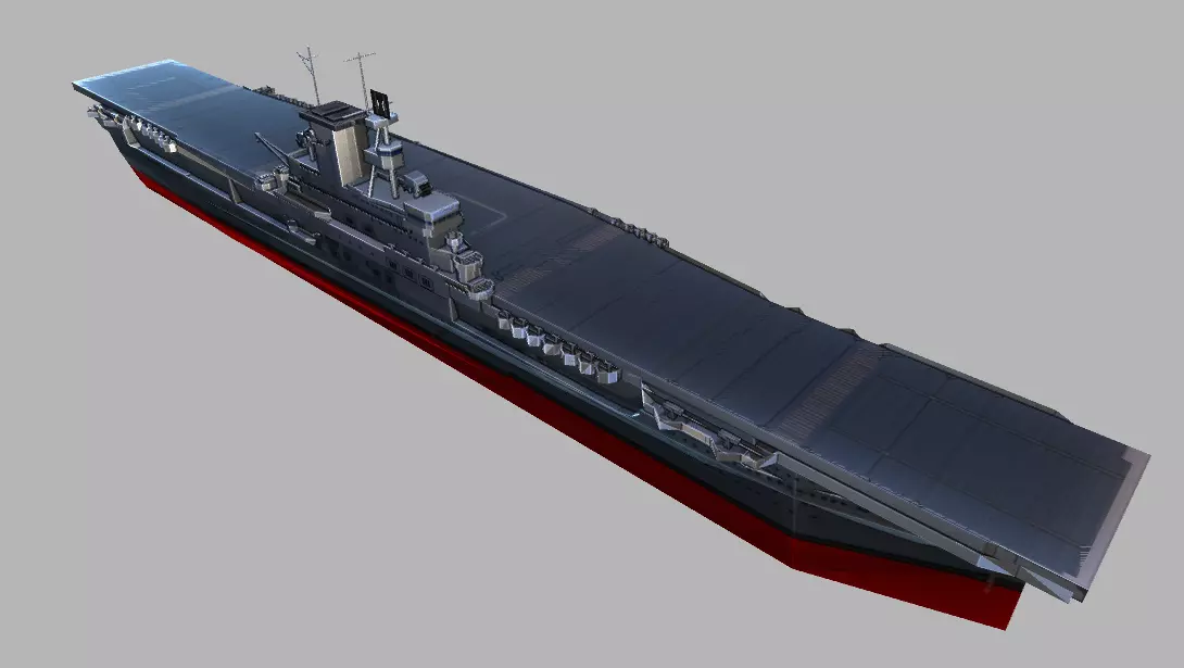 USS Wasp Aircraft Carrier Low-poly 3D model_0