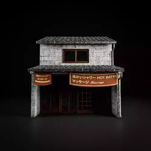 JAPANESE BUILDING 002 Low-poly 3D model