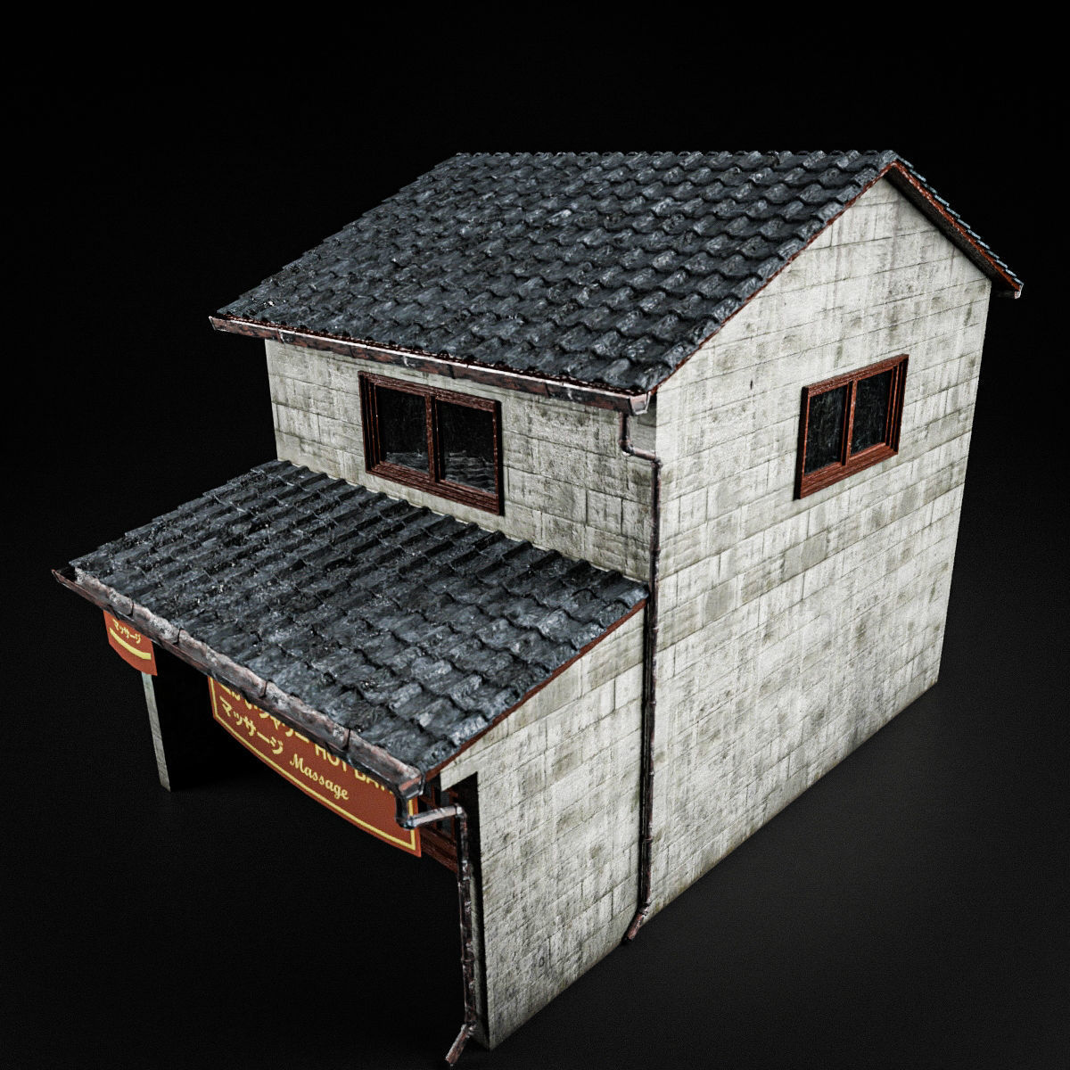 JAPANESE BUILDING 002 Low-poly 3D model_7