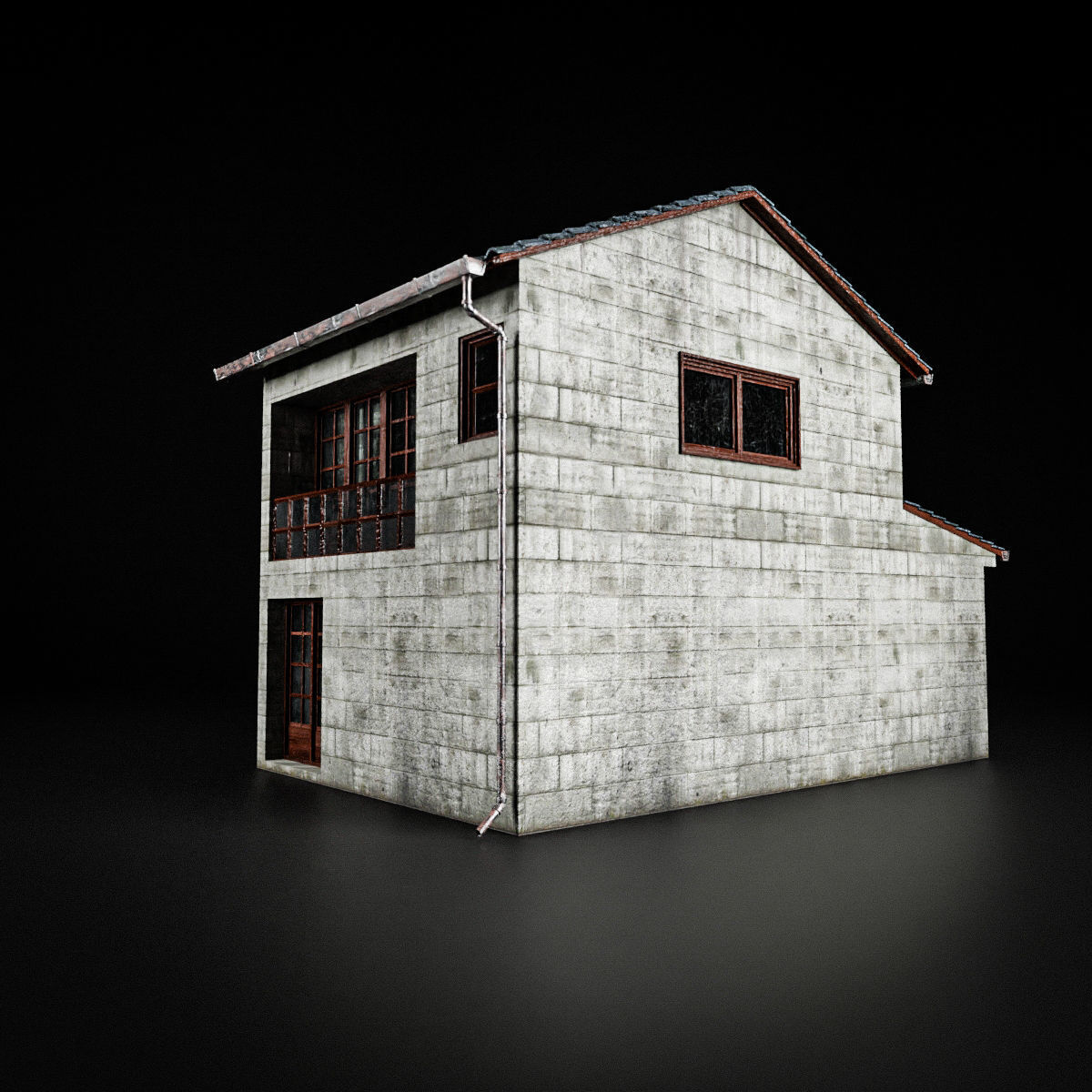JAPANESE BUILDING 002 Low-poly 3D model_4