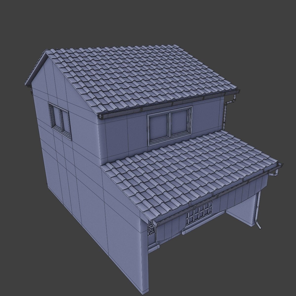 JAPANESE BUILDING 002 Low-poly 3D model_13