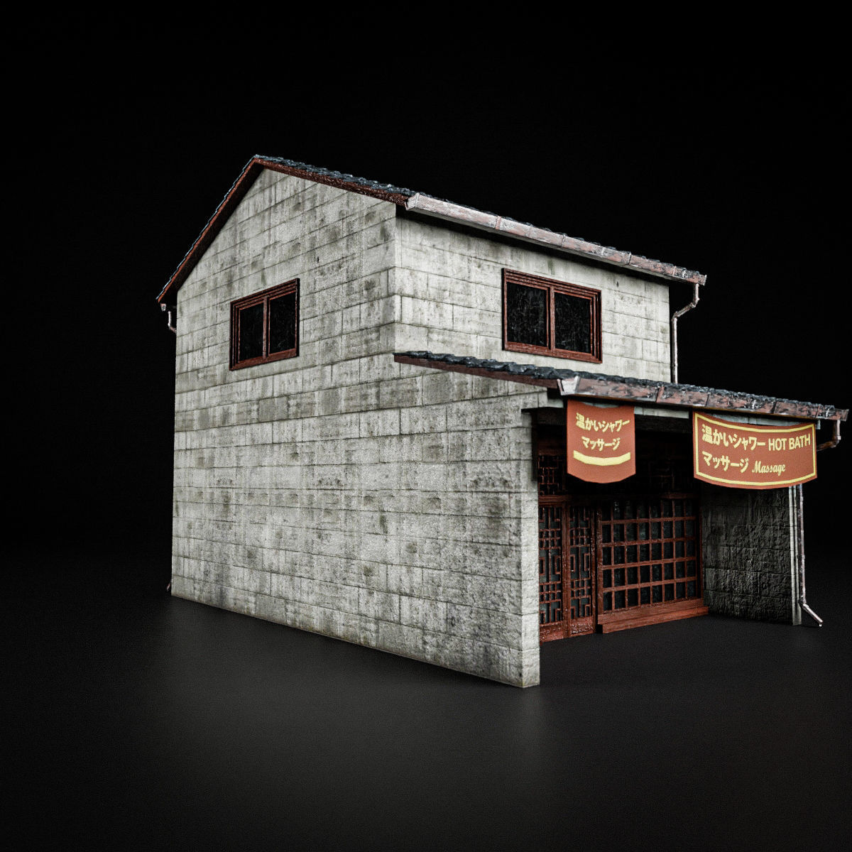 JAPANESE BUILDING 002 Low-poly 3D model_5