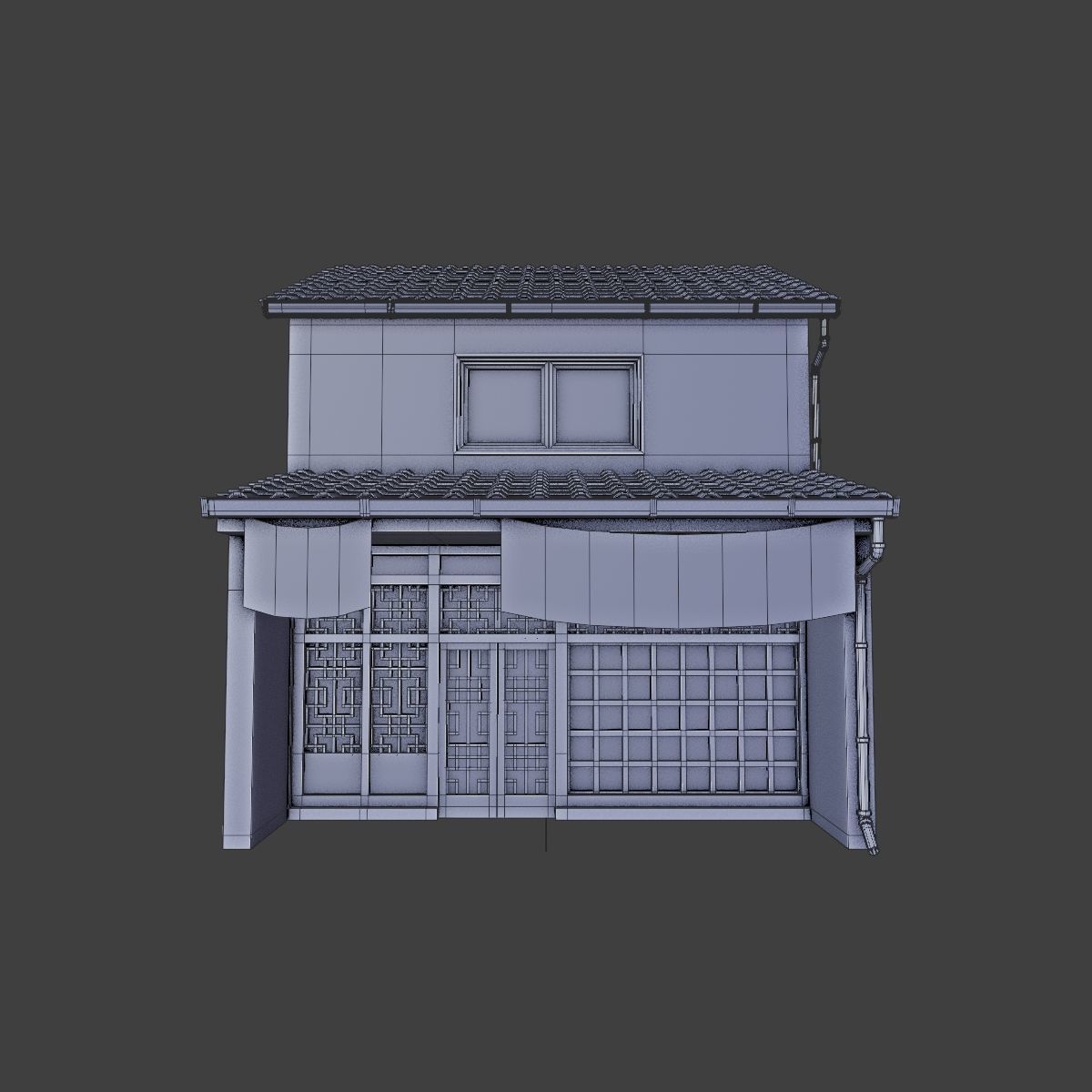 JAPANESE BUILDING 002 Low-poly 3D model_12