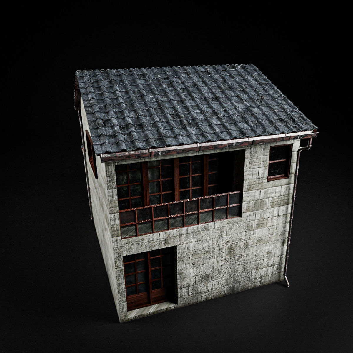 JAPANESE BUILDING 002 Low-poly 3D model_8
