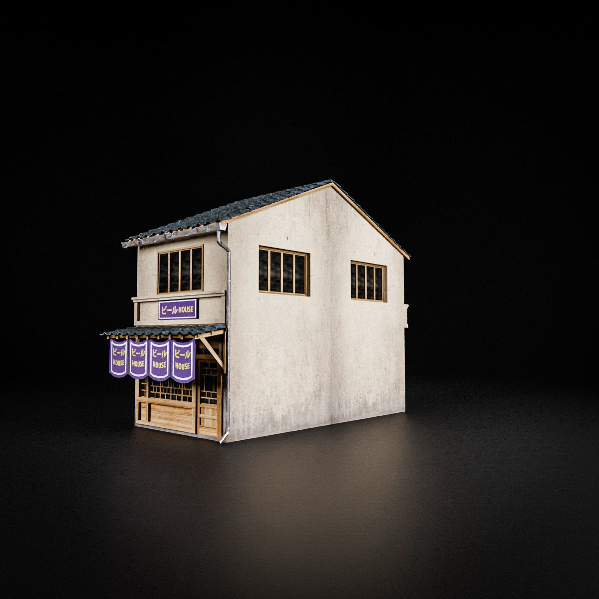 JAPANESE BUILDING 003 Low-poly 3D model_2