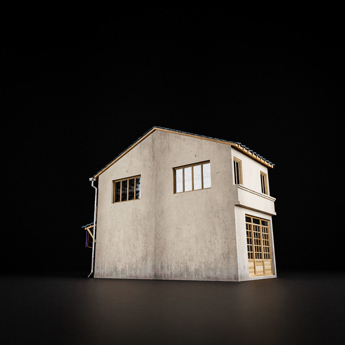 JAPANESE BUILDING 003 Low-poly 3D model_10