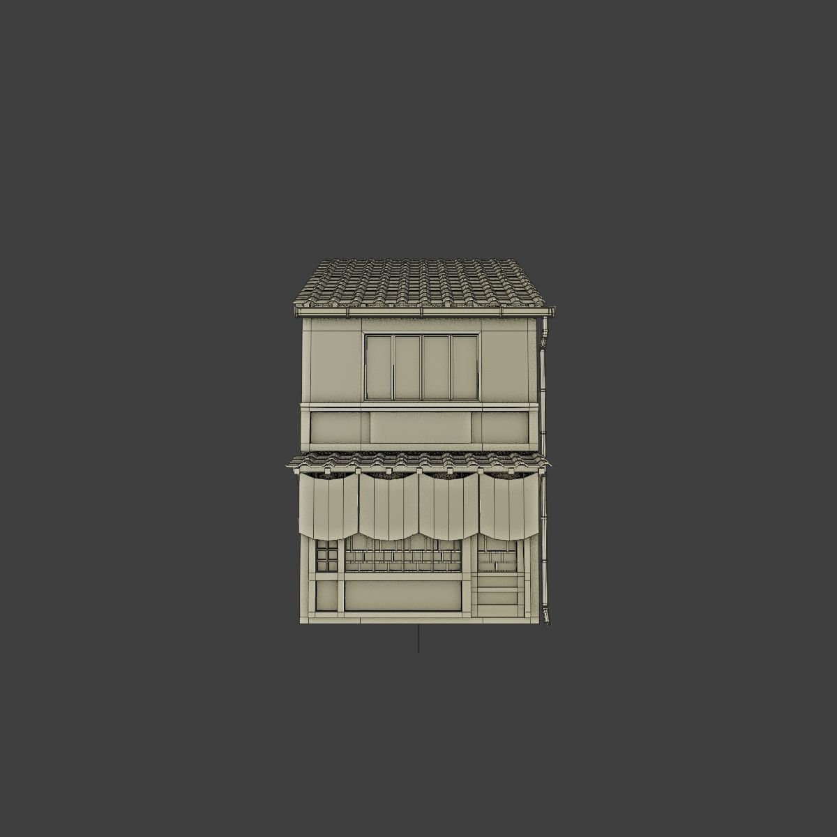 JAPANESE BUILDING 003 Low-poly 3D model_12