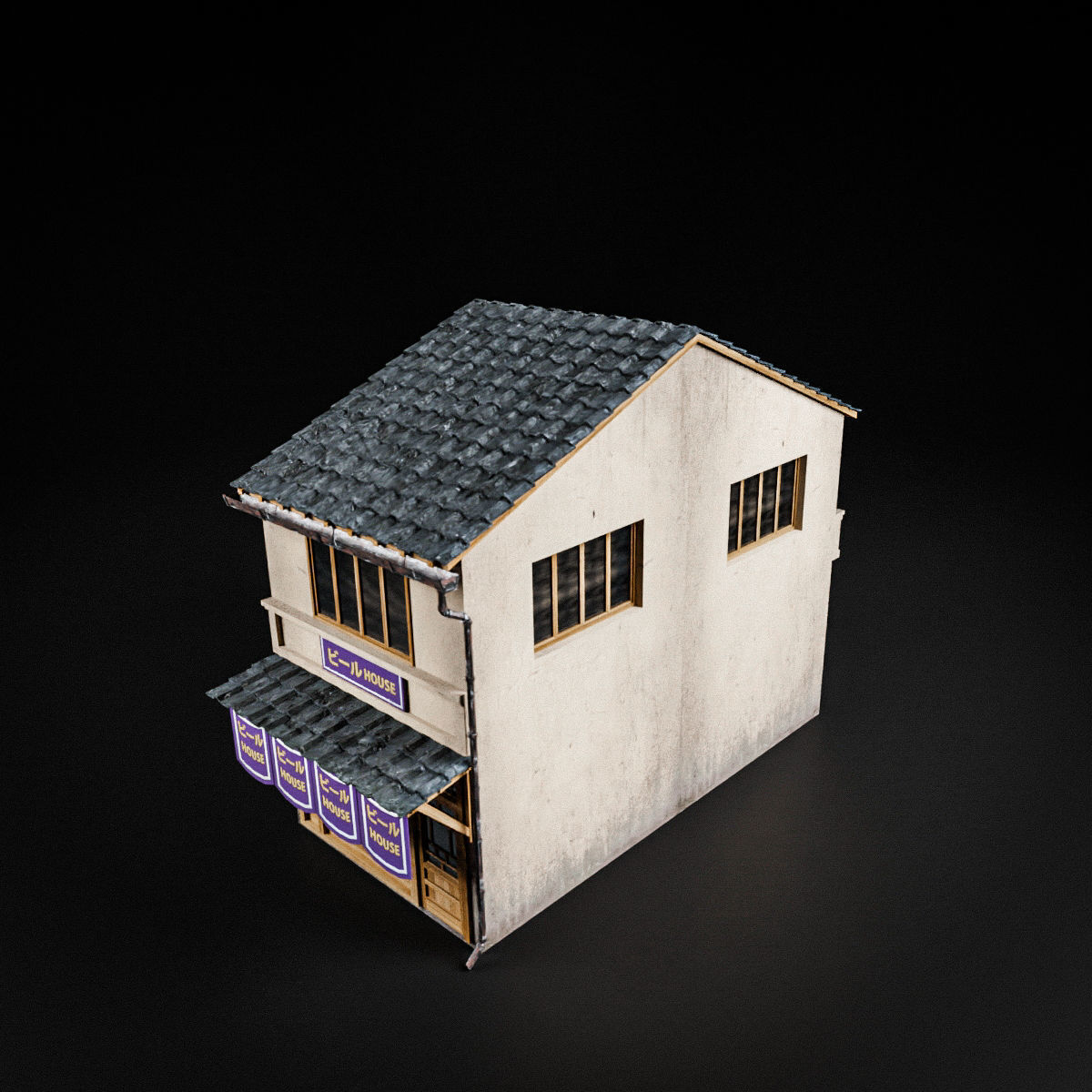 JAPANESE BUILDING 003 Low-poly 3D model_7
