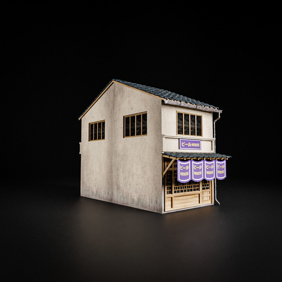 JAPANESE BUILDING 003 Low-poly 3D model_5