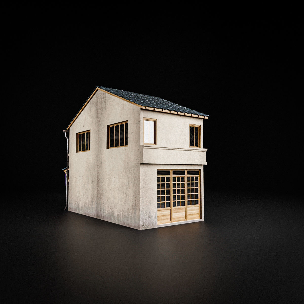 JAPANESE BUILDING 003 Low-poly 3D model_3