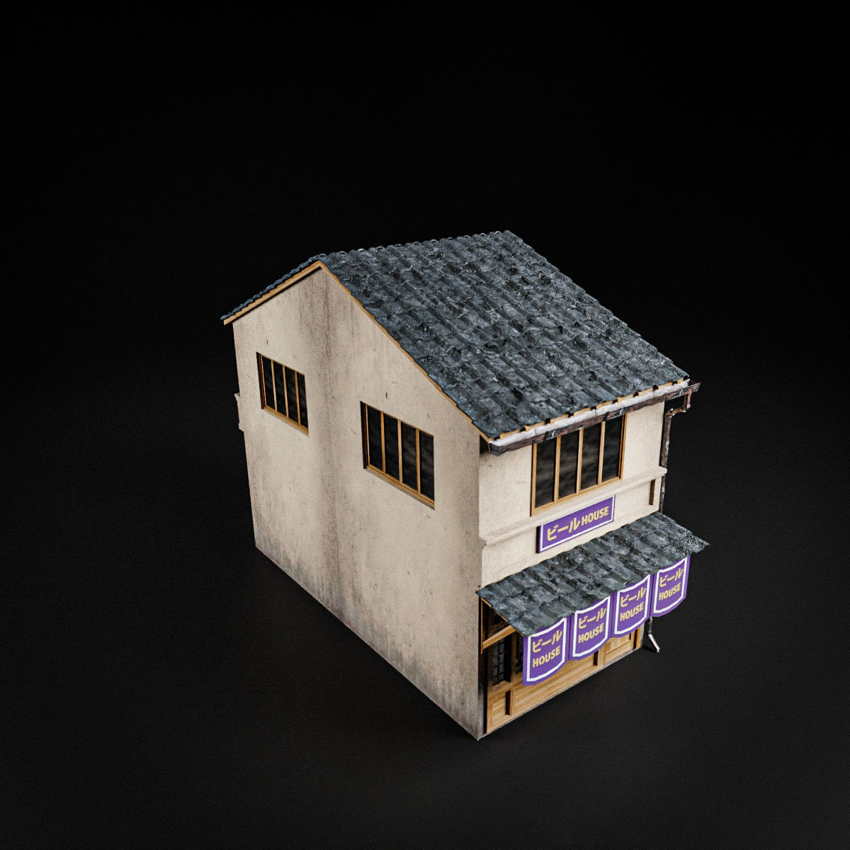 JAPANESE BUILDING 003 Low-poly 3D model_6