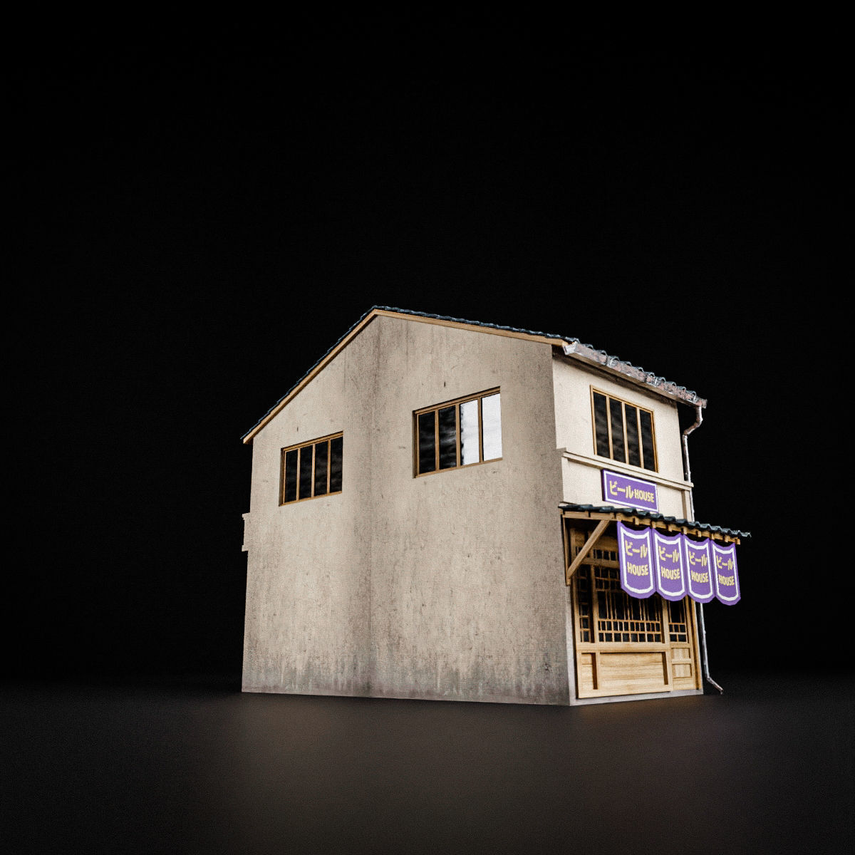 JAPANESE BUILDING 003 Low-poly 3D model_9