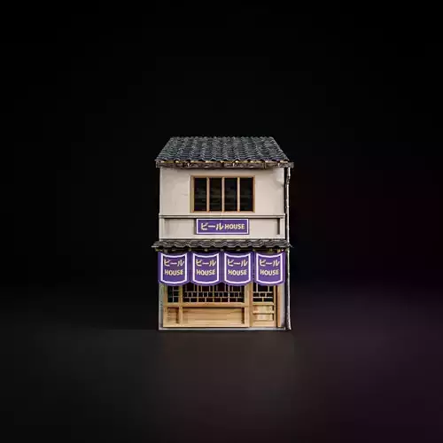 JAPANESE BUILDING 003 Low-poly 3D model