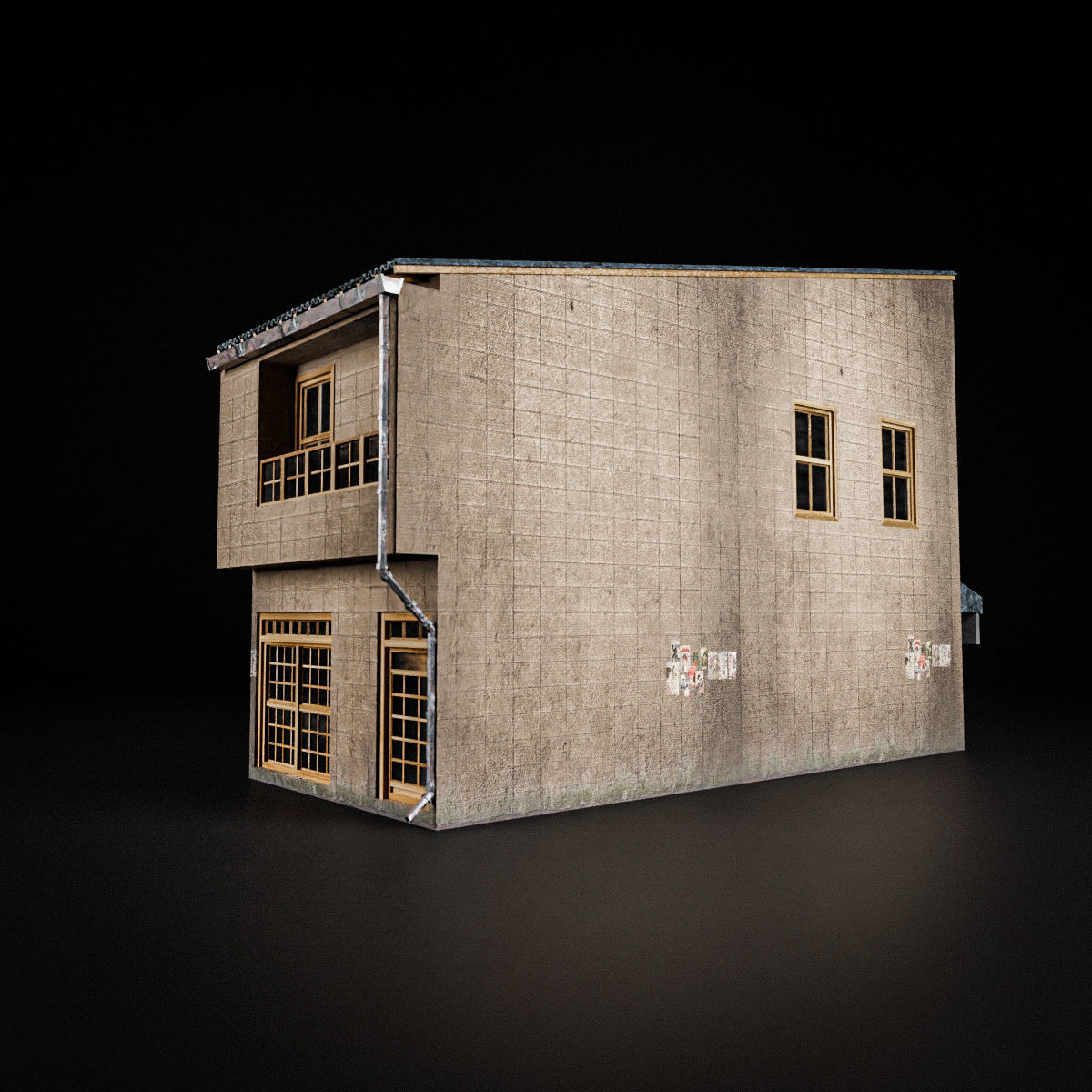 JAPANESE BUILDING 004 Low-poly 3D model_4