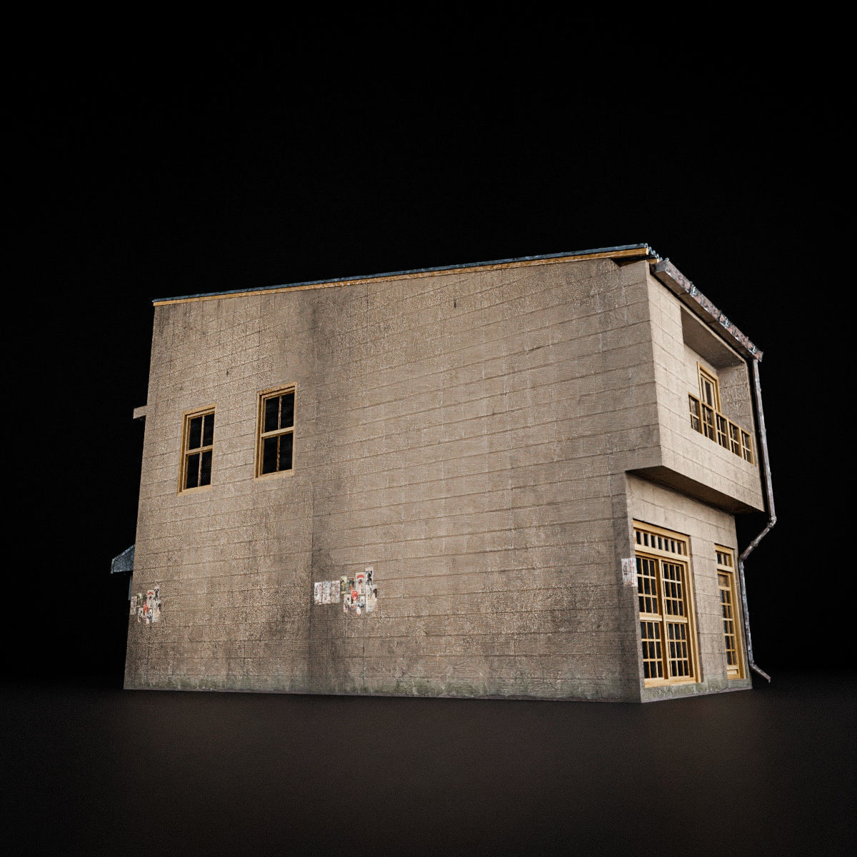 JAPANESE BUILDING 004 Low-poly 3D model_10