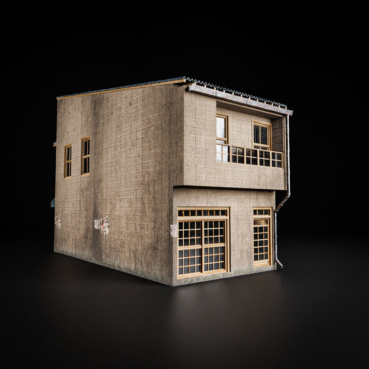 JAPANESE BUILDING 004 Low-poly 3D model_3