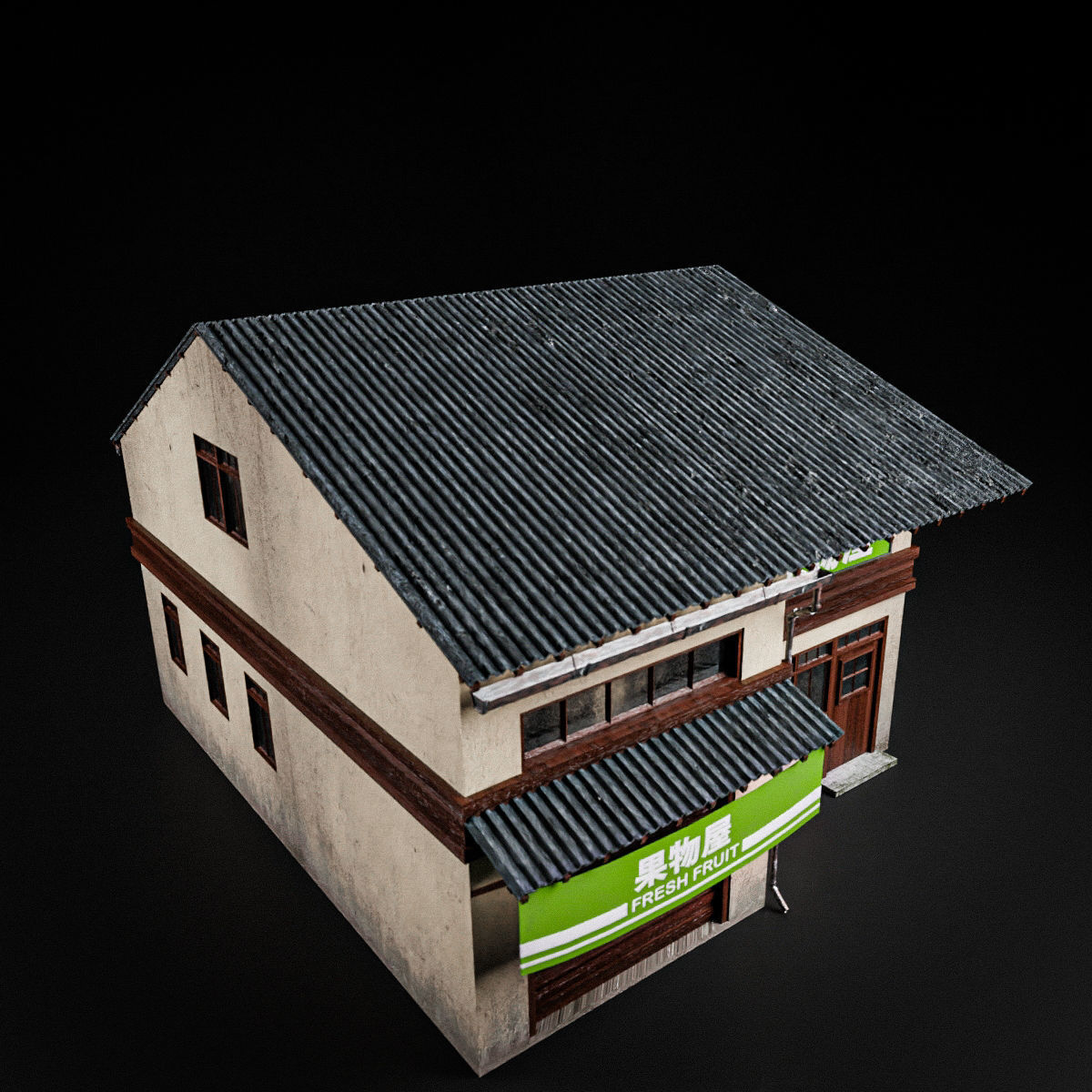 JAPANESE BUILDING 005 Low-poly 3D model_6