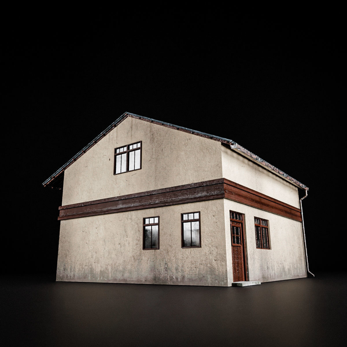 JAPANESE BUILDING 005 Low-poly 3D model_10