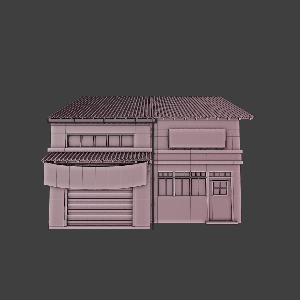 JAPANESE BUILDING 005 Low-poly 3D model_12